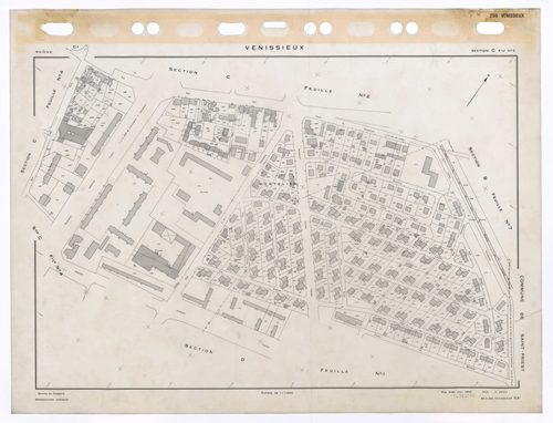 Section C feuille n°3. Plan établi pour 1950. 4e édition à jour pour 1979.