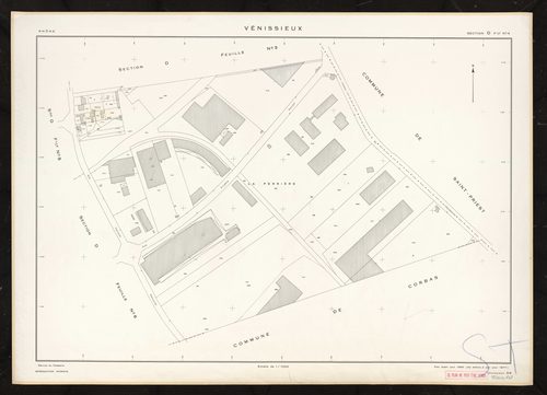 Section D feuille n°4. Plan établi pour 1950. 2e édition à jour pour 1977.
