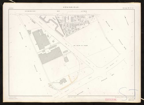 Section B feuille n°1. Plan établi pour 1950. 3e édition à jour pour 1974.