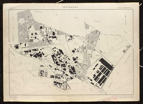 Tableau d'assemblage (TA) n°1. Plan établi pour 1950. 3e édition à jour pour 1974.