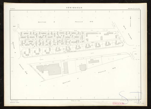 Section A feuille n°5. Plan établi pour 1950. 3e édition à jour pour 1974.