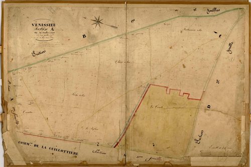 Section A dite du Moulin à Vent, feuille n°2 : une partie de la section a été attribuée à Saint-Fons en 1888.