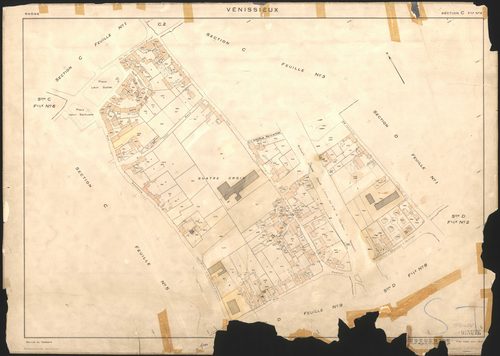 Section C feuille n°4. Plan établi pour 1950.