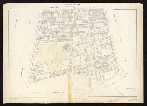 Section A feuille n°1. Plan établi pour 1950. 3e édition à jour pour 1974.