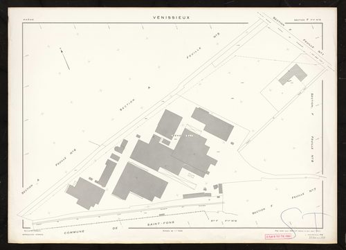 Section F feuille n°9. Plan établi pour 1950. 2e édition à jour pour 1974.