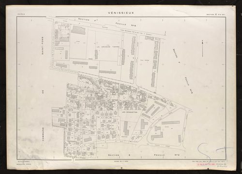 Section E feuille n°1. Plan établi pour 1950. 2e édition à jour pour 1977.
