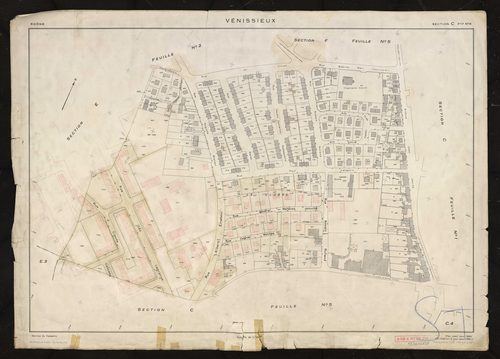 Section C feuille n°6. Plan établi pour 1950. 2e édition à jour pour 1961.