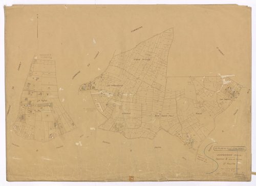 Section B dite de Pronde 2e feuille. Plan révisé pour 1947. Plan révisé pour 1947.