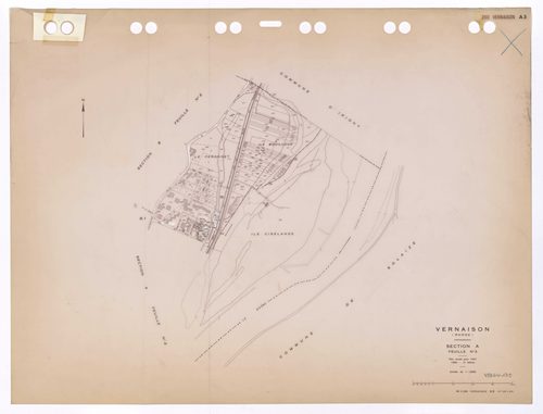 Section A dite du Bourg 3e feuille (partie de l'ancienne 2e feuille). Plan révisé pour 1947. 2e édition pour 1980.