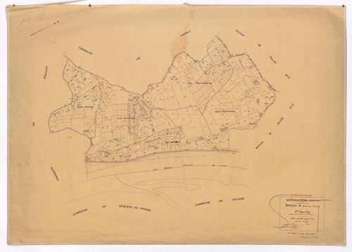 Section A dite du Bourg 1ère feuille (partie de l'ancienne 1ère feuille). Plan révisé pour 1947. 2e édition à jour pour 1975.