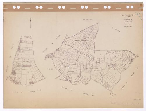 Section B feuille n°2. Plan révisé pour 1947. 2e édition pour 1980.