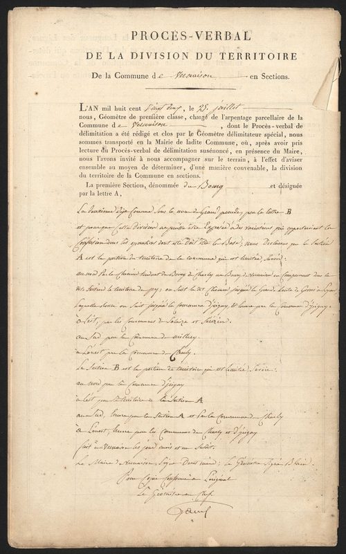 Vernaison, 22 avril 1822.