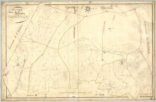 Section A dite de Tourvéon, feuille unique (parcelles 1-178).
