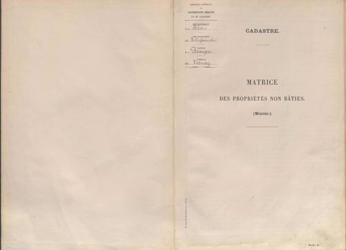 Matrice des propriétés non bâties.