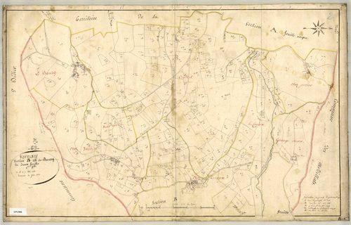 Section B dite du Bourg, feuille n°1 (parcelles 1-414).