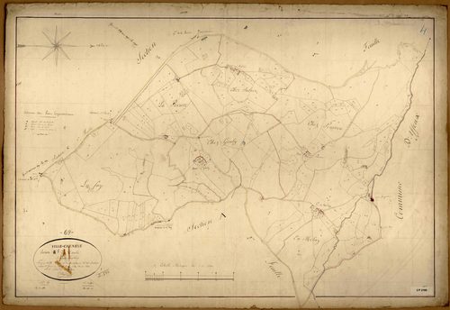 Section B dite d'Azolle, feuille n°1 (parcelles 1-225).