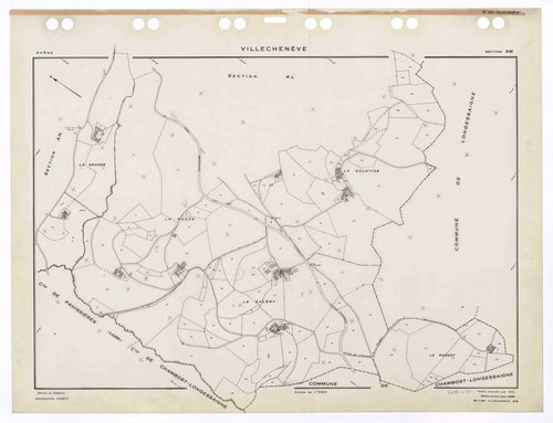 Section AM. Feuille renouvelée pour 1970. Edition à jour pour 1985.