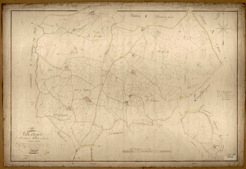 Section C dite de Mont-Lit, feuille n°3 (parcelles 645-930).