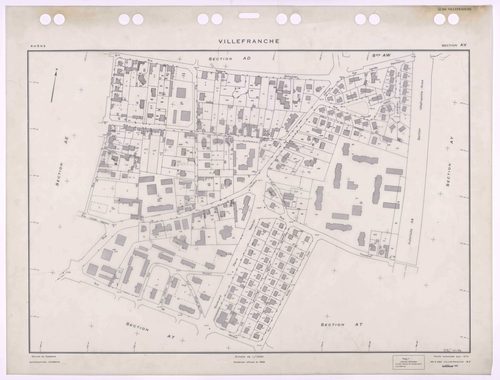 Section AV.Feuille renouvelée pour 1970. Edition à jour pour 1992.