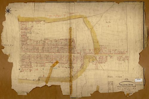 Section A dite de la Porte de Belleville, feuille unique (parcelles 1-885).
