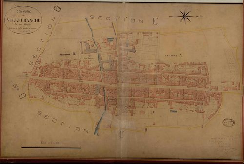Sections A et B (en une seule feuille) : copie modifiée du plan napoléonien.