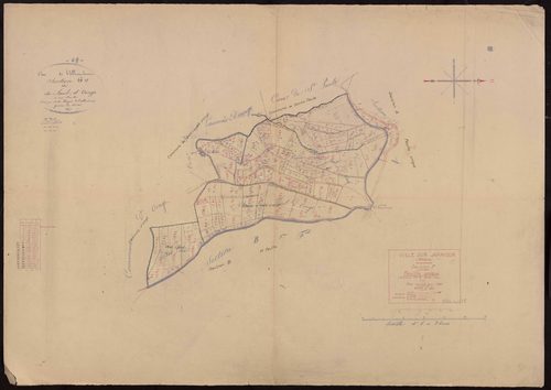 Section F feuille unique (ancienne section G feuille unique). Plan révisé pour 1937.