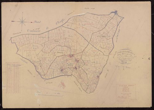 Section B 1ère feuille. Plan révisé pour 1937.