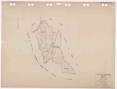 Section F feuille unique. Feuille dressée en 1827, révisée pour 1937. Edition à jour pour 1984.