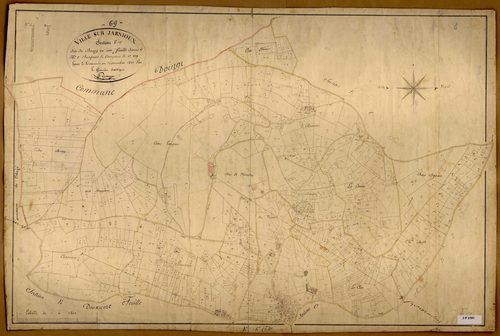 Section F dite du Bourg, feuille unique (parcelles 1-849).