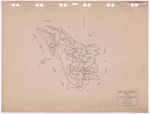 Tableau d'assemblage (TA). Cadastre révisé pour 1937. Edition à jour pour 1984.