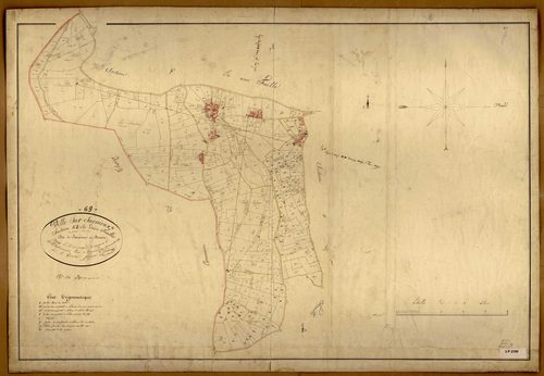 Section E dite de Jarnioux et Bonave, feuille n°2 (parcelles 735-1112).