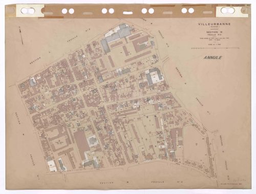 Section M feuille n°2. Feuille dressée en 1812, mise à jour pour 1944. 3e édition à jour pour 1979. Plan annulé.