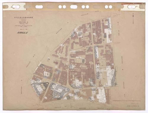 Section K feuille n°3. Feuille dressée en 1812, mise à jour pour 1944. 3e édition à jour pour 1979. Plan annulé.