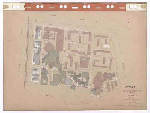 Section K feuille n°1. Feuille dressée en 1812, mise à jour pour 1944. 2e édition à jour pour 1979. Plan annulé.
