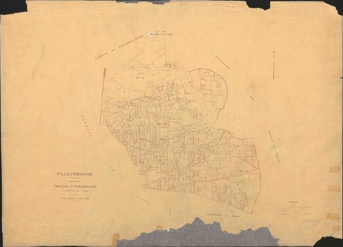 Tableau d'assemblage (TA). Plan révisé pour 1946.