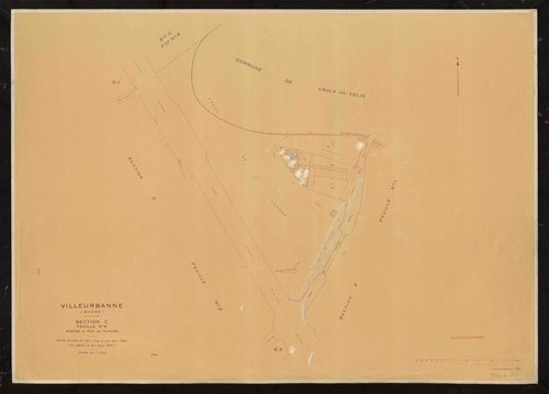 Section C feuille n°6 quartier du Pont des Planches. Feuille dressée en 1812, mise à jour pour 1944. 2e édition à jour pour 1974.