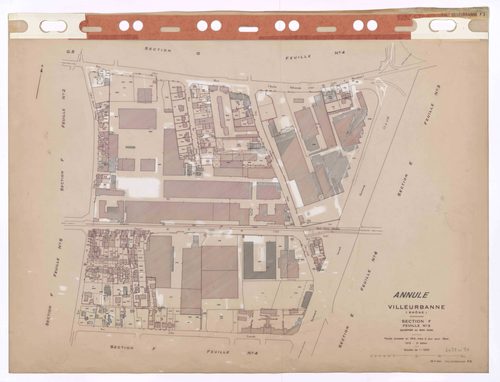 Section F feuille n°3 quartier du Bon Coin. Feuille dressée en 1812, mise à jour pour 1944. 3e édition à jour pour 1979. Plan annulé.