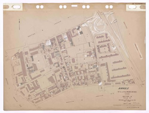 Section B feuille n°2. Feuille dressée en 1812, mise à jour pour 1944. 3e édition à jour pour 1979. Plan annulé.