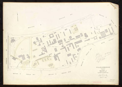 Section A feuille n°4 quartier du Grand Camp. Feuille révisée pour 1944. 2e édition à jour pour 1970.