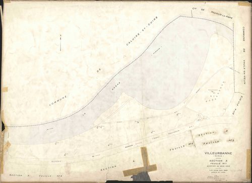 Section A feuille n°1 quartier du Bois Noir. Plan révisé pour 1944.