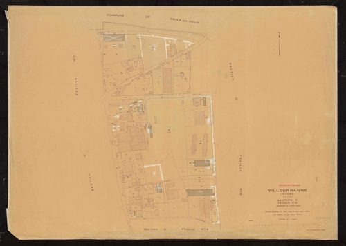 Section C feuille n°2 quartier de Saint-Jean. Feuille dressée en 1812, mise à jour pour 1944. 2e édition à jour pour 1974.
