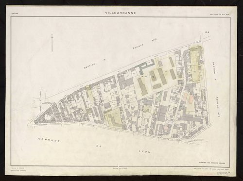Section H feuille n°4 quartier des Maisons Neuves. Plan révisé pour 1944. 2e édition à jour pour 1968.