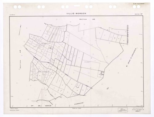 Section AP. Feuille renouvelée pour 1961. Edition à jour pour 1992.