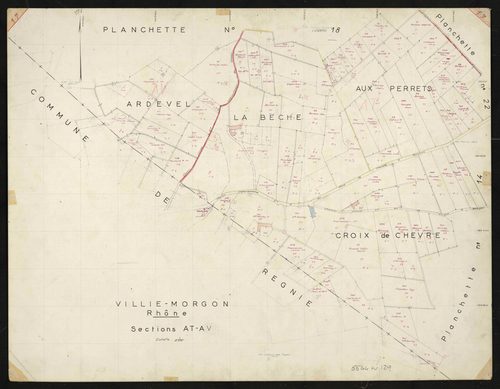 Sections AT, AV : planchette n°17.
