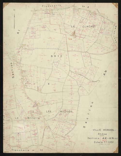 Sections AK, AN, AO, AX : planchette n°9.