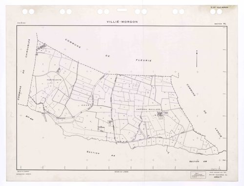 Section AL. Feuille renouvelée pour 1961. Edition à jour pour 1992.