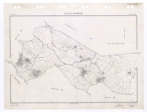 Section AC. Feuille renouvelée pour 1961. Edition à jour pour 1992.