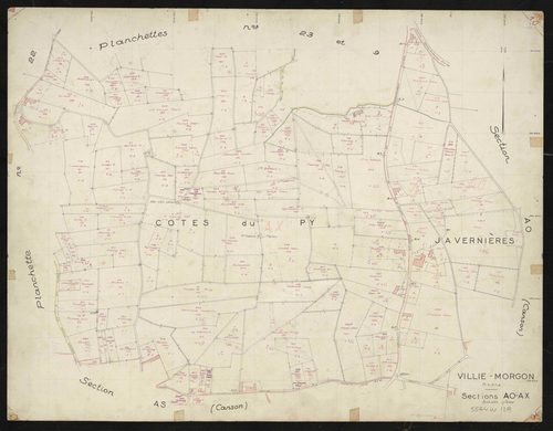 Sections AO, AX : planchette n°10.