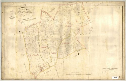 Section B dite des Valières, feuille unique (parcelles 1-401).