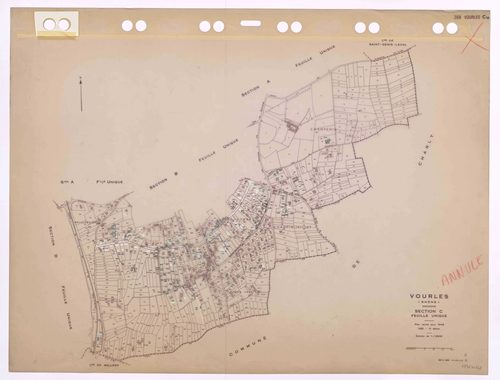 Section C feuille unique. Plan révisé pour 1948. 3e édition pour 1980. Plan annulé.